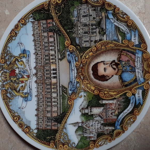 Decorative Plate of König Ludwig the Second, w/Hanging Attachment - Picture 3 of 8